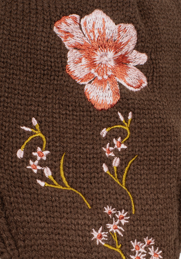 Liora Frog Floral Pom Pom Hat