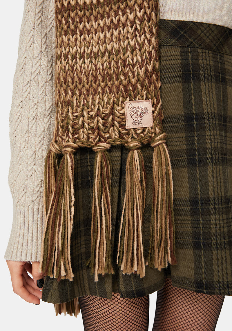 Daphne Frog Patch Cable Scarf