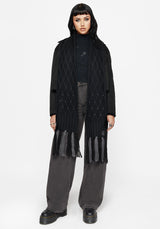 Layla Criss Cross Black Scarf