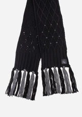 Layla Criss Cross Black Scarf