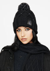 Layla Criss Cross Bobble Hat