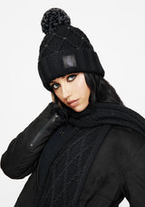 Layla Criss Cross Bobble Hat