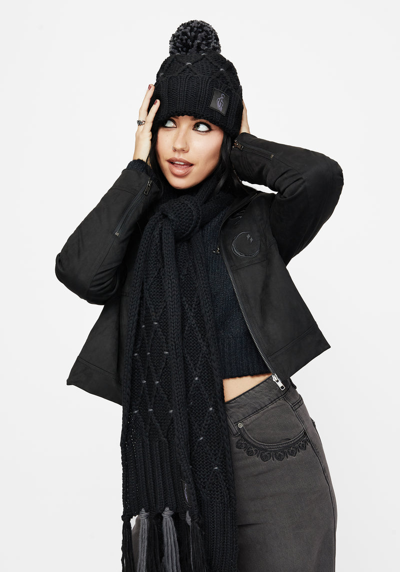 Layla Criss Cross Bobble Hat