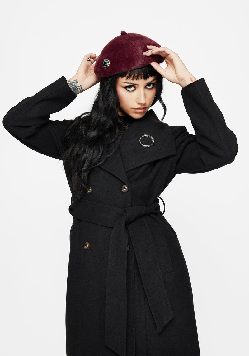 Stella Heart Brooch Beret