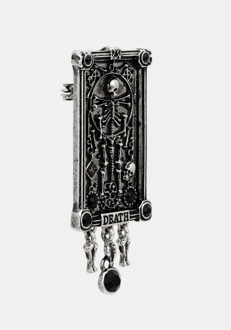 Death Tarot Card Brooch