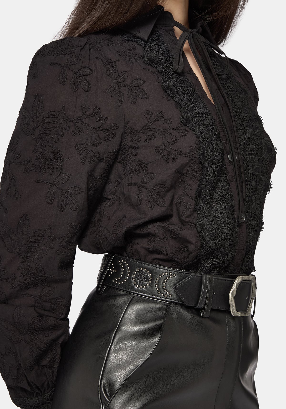Celba Embroidered Rivet Belt