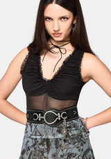 Sul Studded Charm Stretch Waist Belt