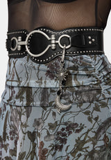 Sul Studded Charm Stretch Waist Belt