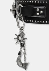 Sul Studded Charm Stretch Waist Belt