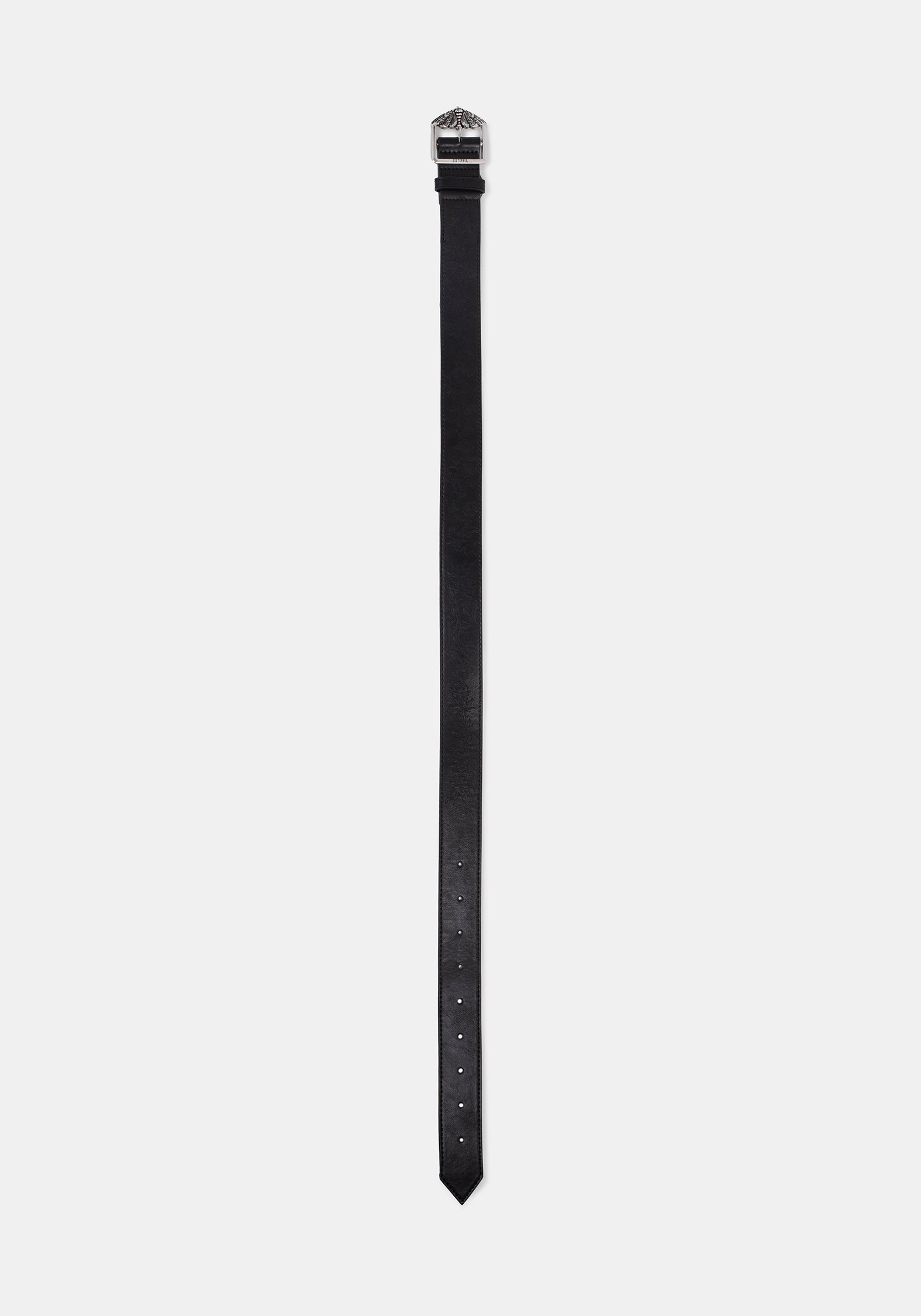 Rosamoth Debossed Buckle Belt - Silver