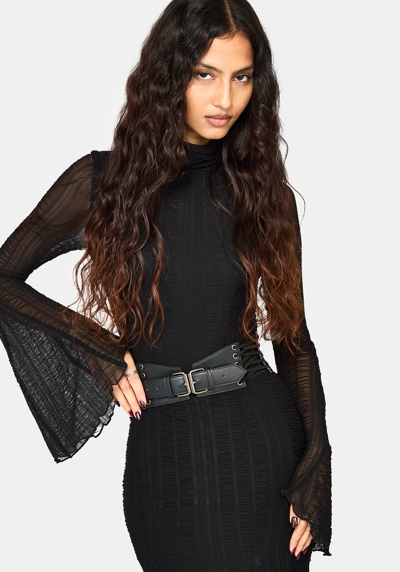 Mortika Front Stitched Waist Belt