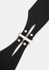 Chasm Oval Detail Waist Belt - Gold