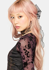 Mera Chiffon Cross Charm Hair Bow