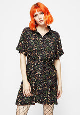 Vasilisa Short Sleeve Mini Shirt Dress