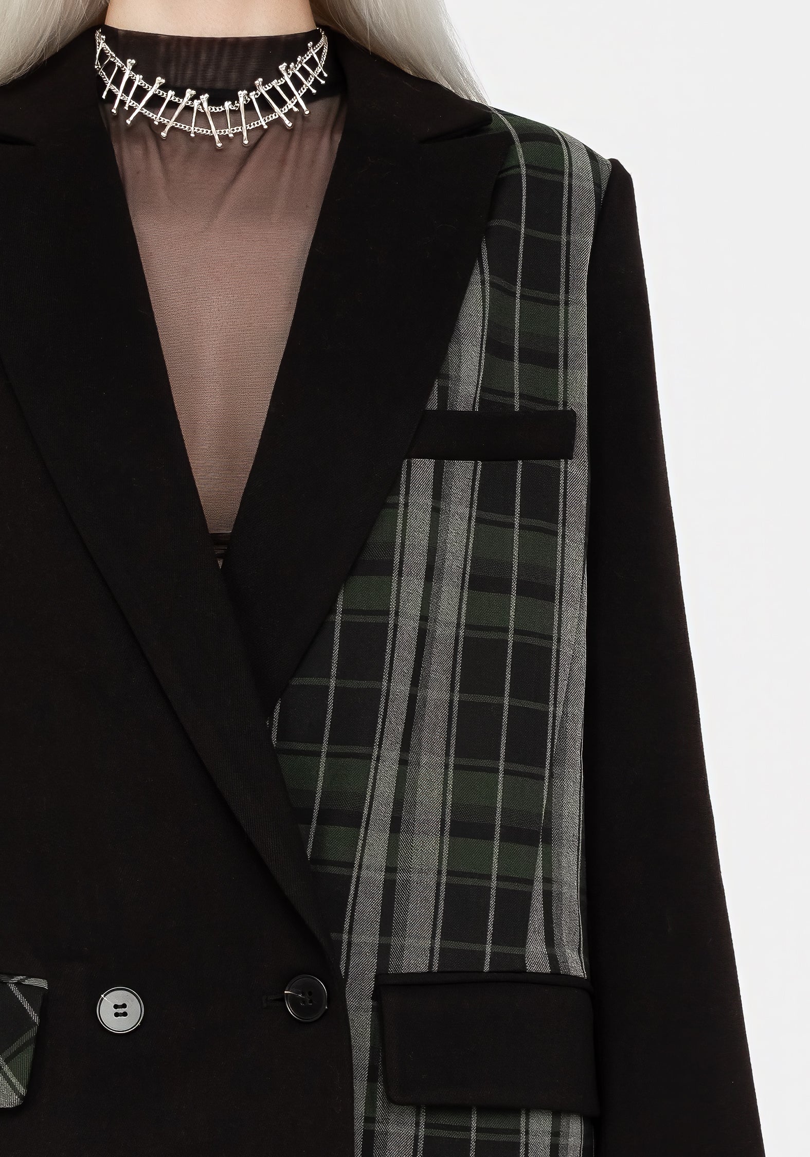 Disturbia | Checkmate Spliced Oversized Blazer | Jackets