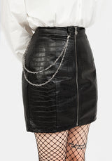 Antrum Zip Front Mini Skirt