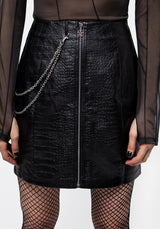 Antrum Zip Front Mini Skirt