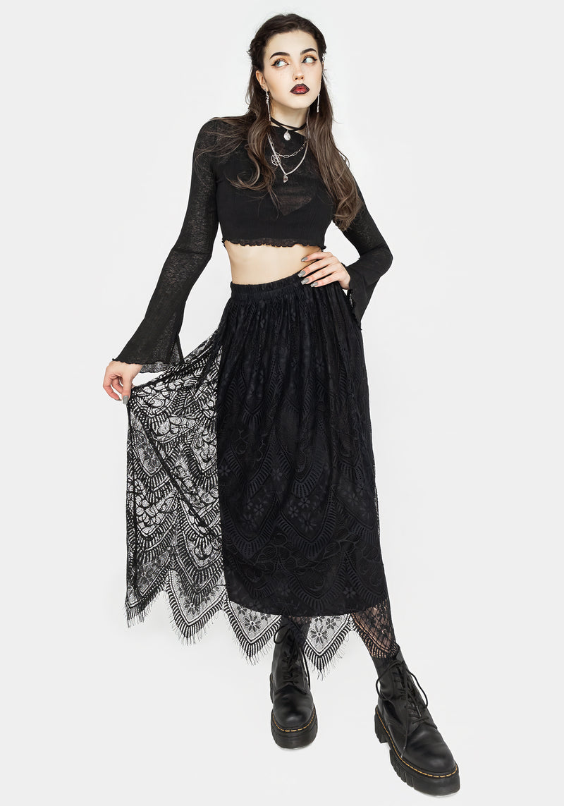 Poltergeist Lace Midaxi Skirt