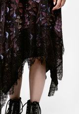 Foxglove Chiffon Handkerchief Hem Skirt