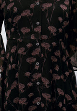 Judas V-Neck Flute Sleeve Mini Shirt Dress