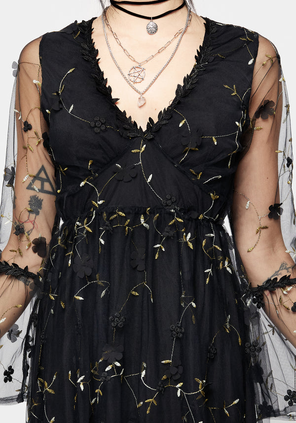 Chrysanthi Applique Maxi Dress