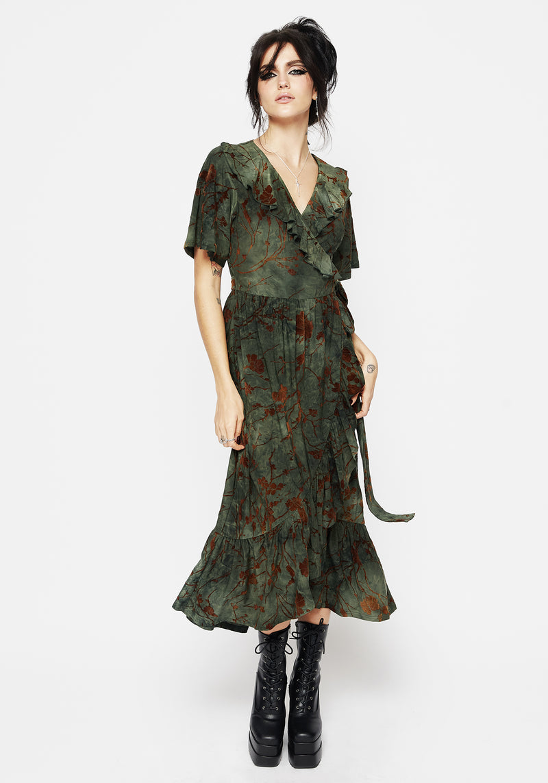 Disturbia | Witchfire Ruffle Midaxi Wrap Dress Disturbia | Witchfire Ruffle Midaxi Wrap Dress