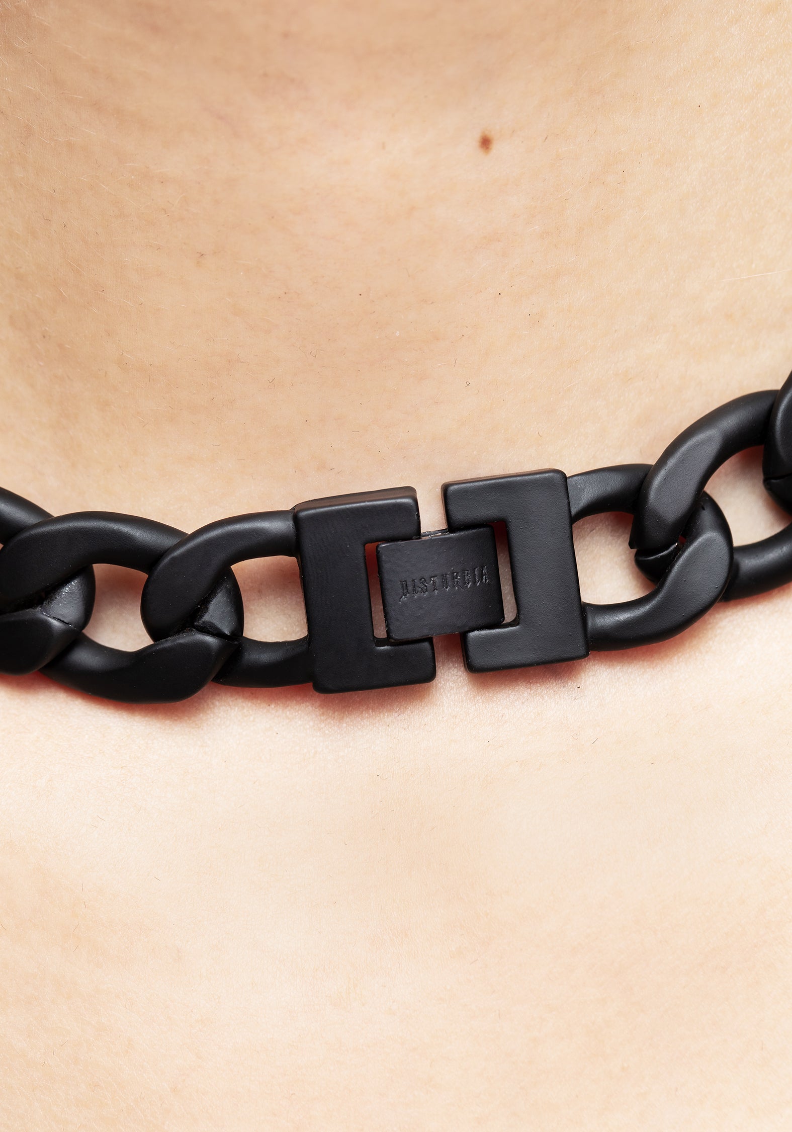 Jet Chunky Rope Chain Choker Necklace