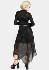 Lichen Chiffon Midaxi Skirt With Belt