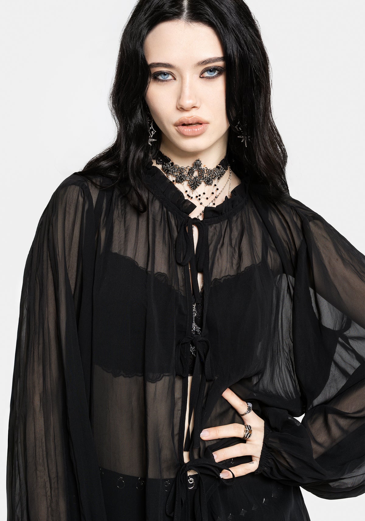 Villain Textured Blouse UK 6