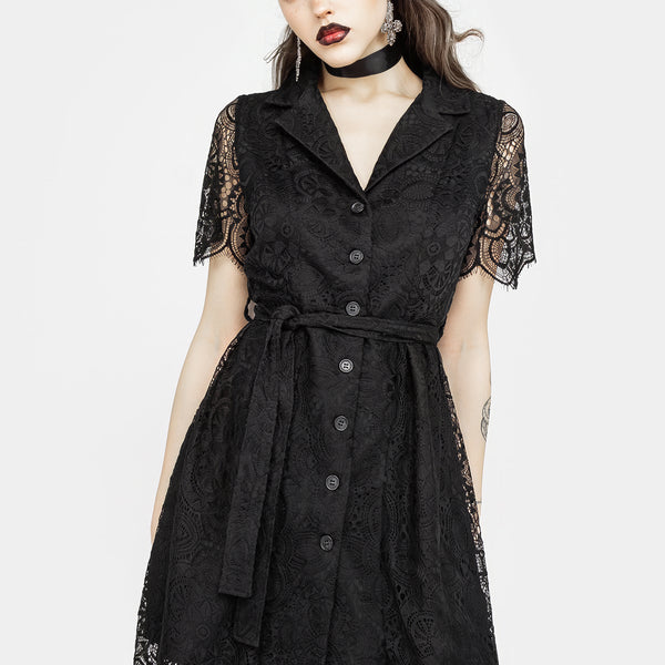Disturbia | Harmonia Lace Mini Shirt Dress | Dresses