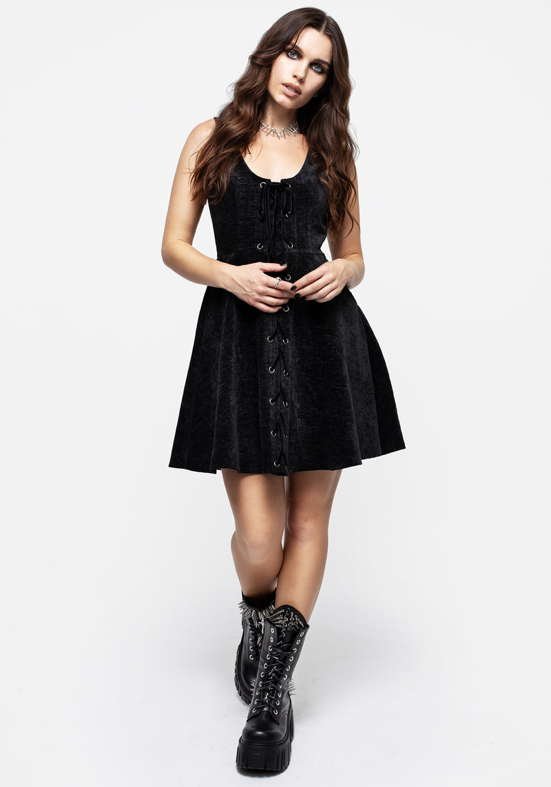 Valar Lace Up Mini Dress