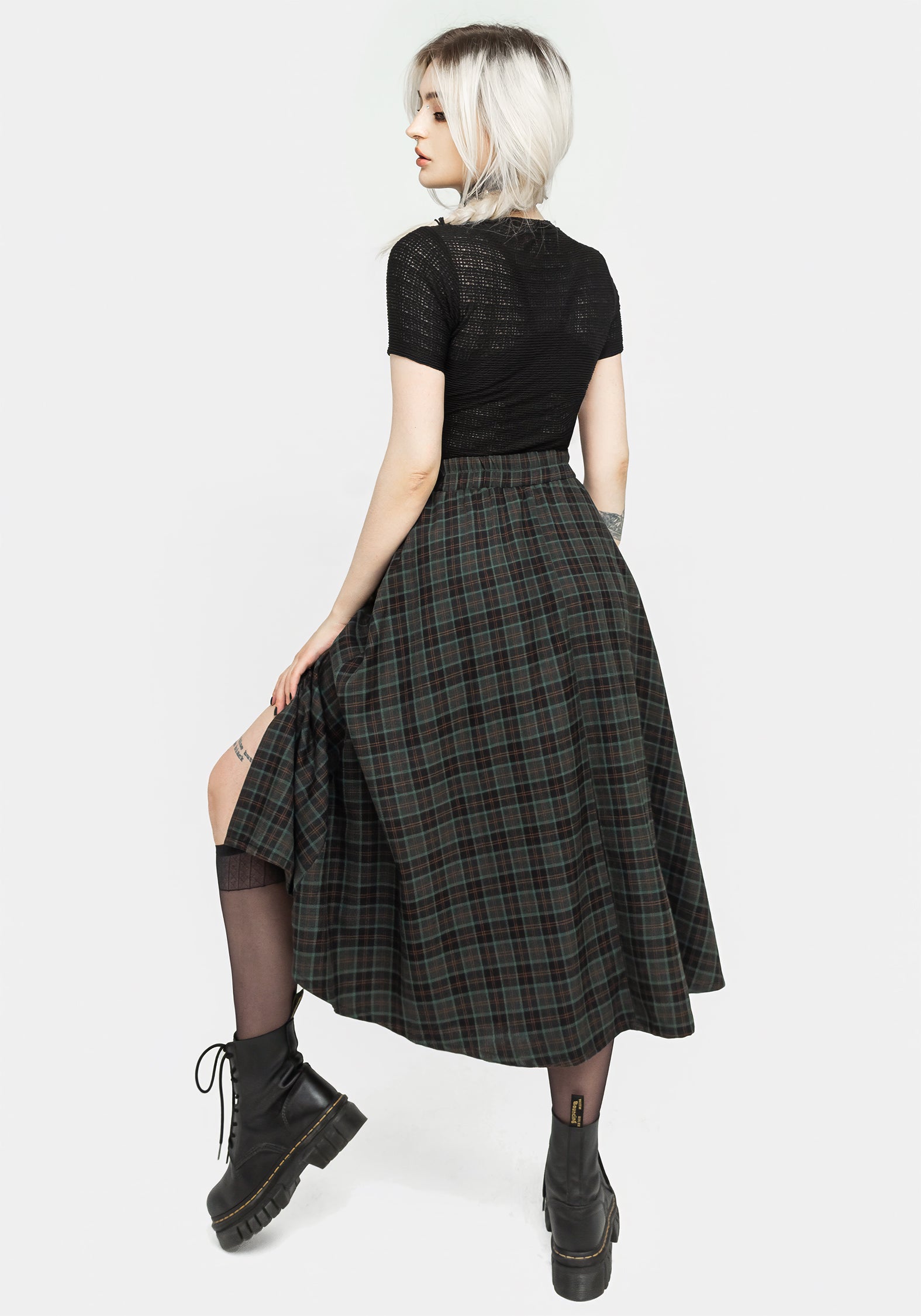 Check Midi Skirt main image 1