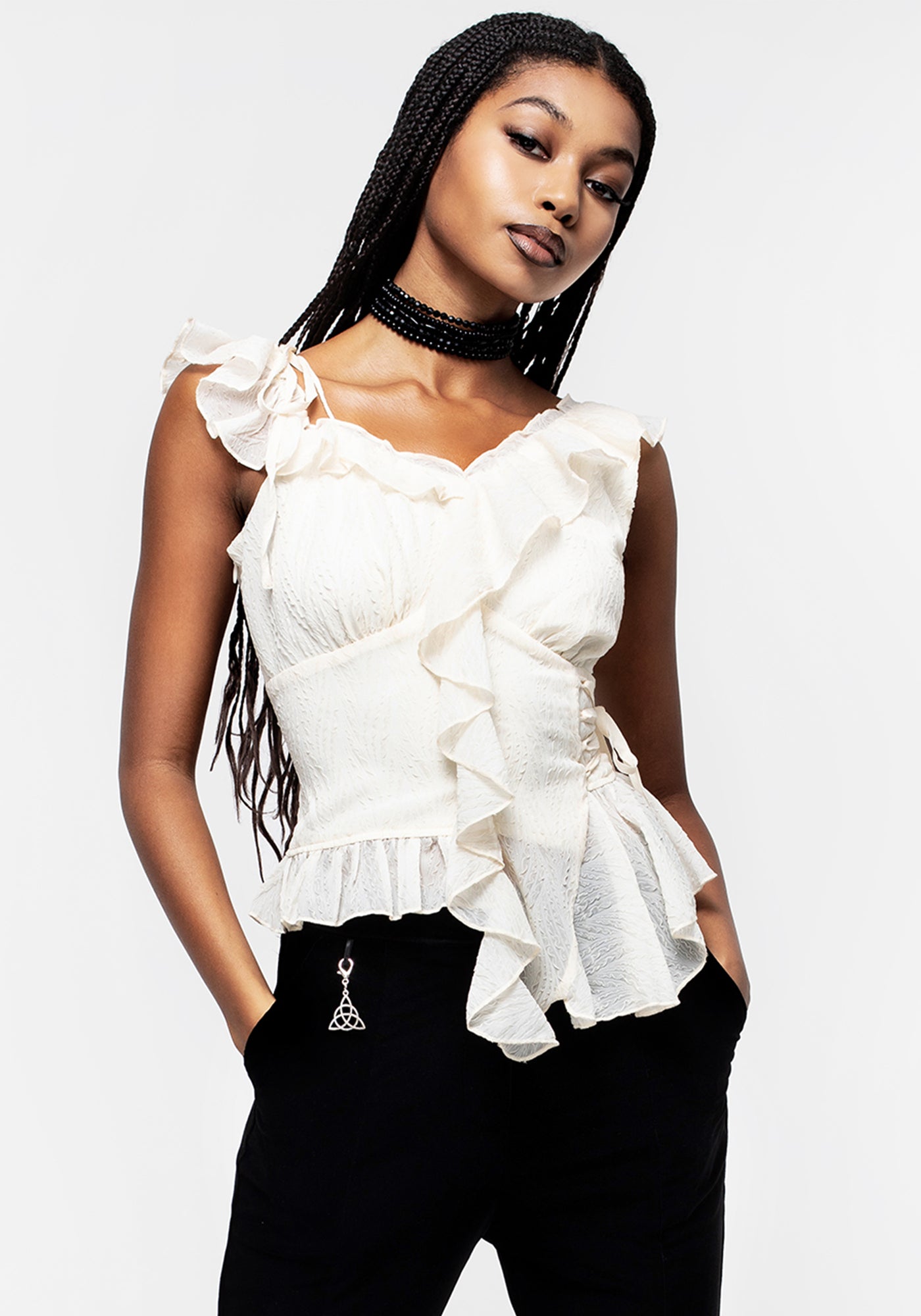 Disturbia | Verona Asymmetric Ruffle Top | Tops