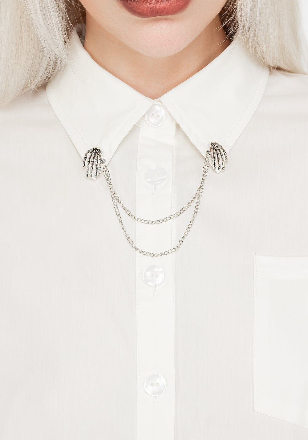 Disturbia Chiromancy Collar Loose Fit Shirt Shirts