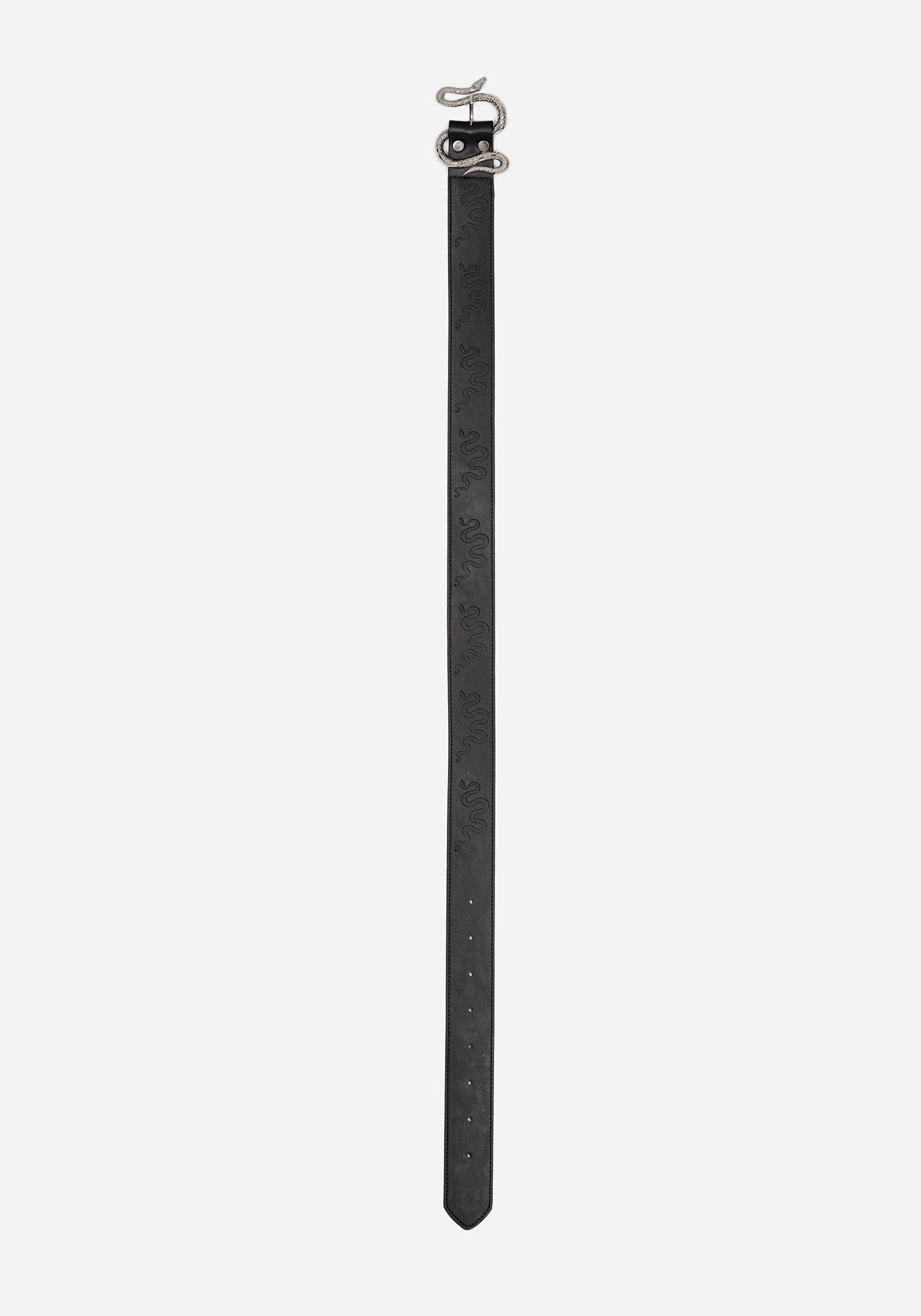 Mamba Debossed Belt With Snake Buckle