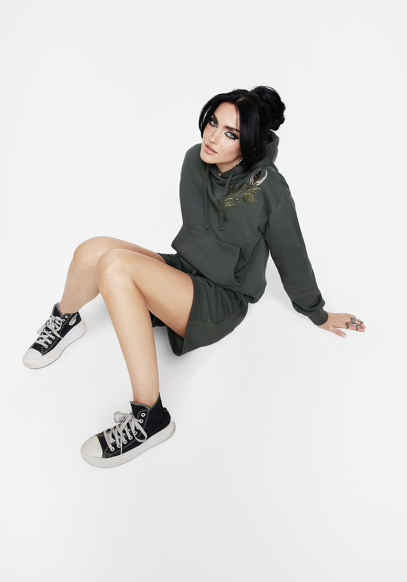 Nirah Cotton Cropped Crop Hoodie