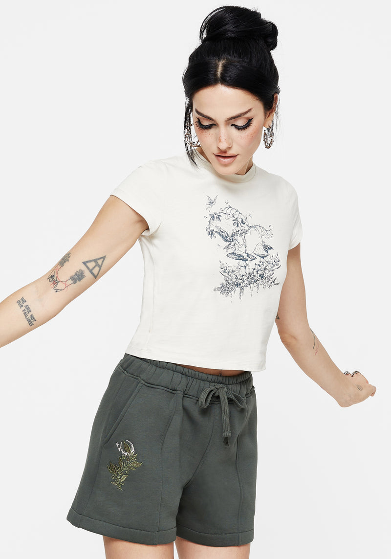 Nirah Cotton Embroidered Shorts