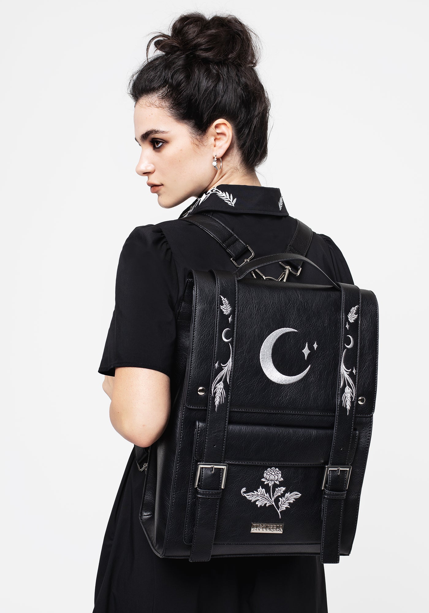 Disturbia | Aradia Embroidered Satchel Bag | Handbags