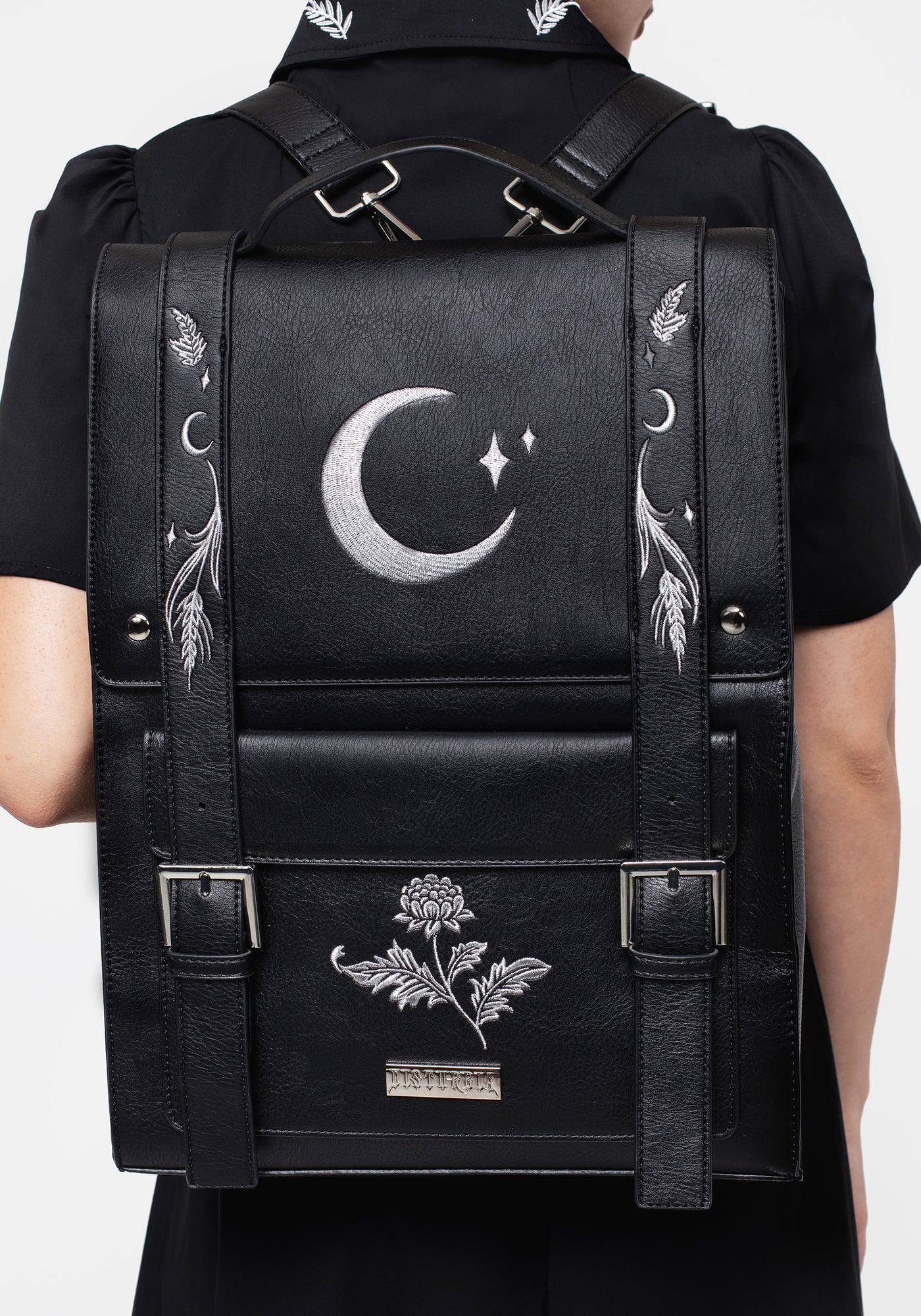 Disturbia | Aradia Embroidered Satchel Bag | Handbags