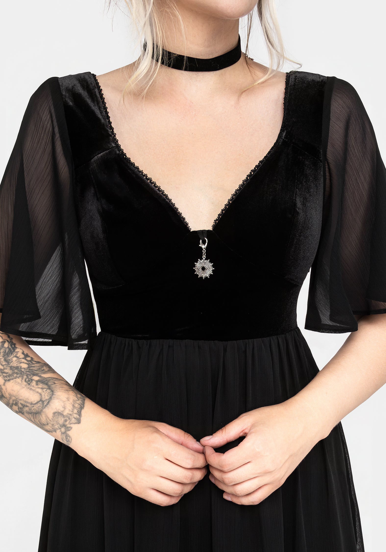 Oculist Chiffon Maxi Dress