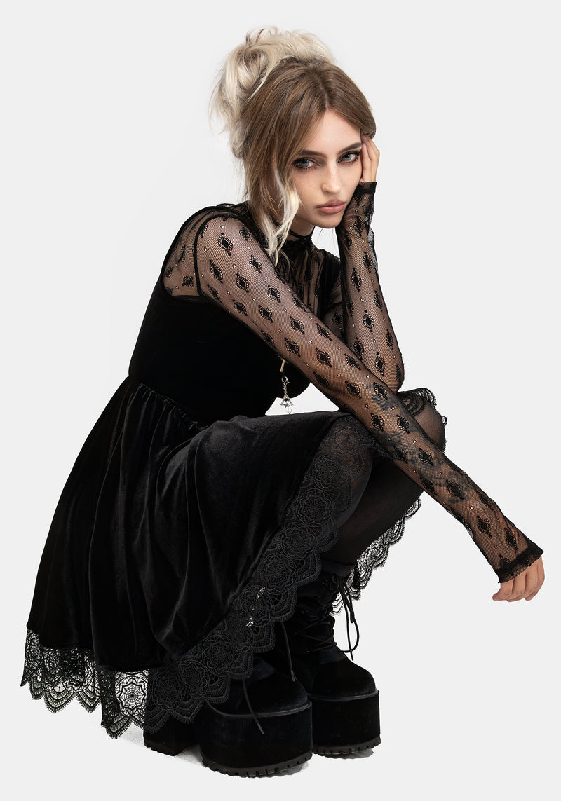 Essendi Disturbia | Essendi Long Sleeve Mesh Top | Tops