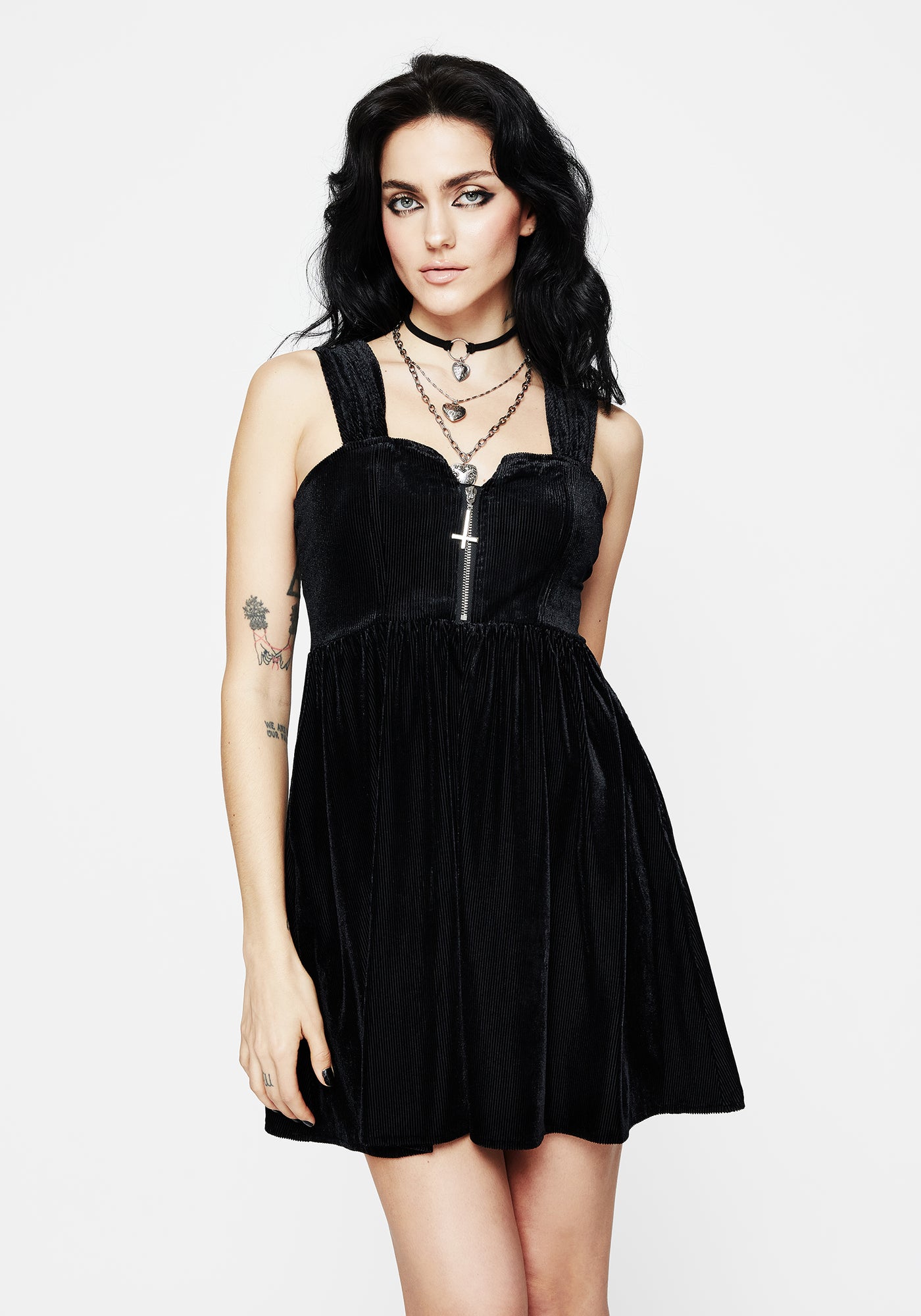 Disturbia | Heartless Zip Front Mini Dress | Dresses
