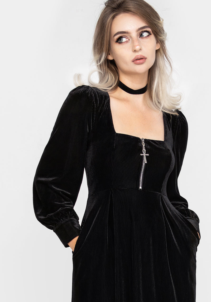 Disturbia | Legacy Zip Front Midi Dress | Dresses