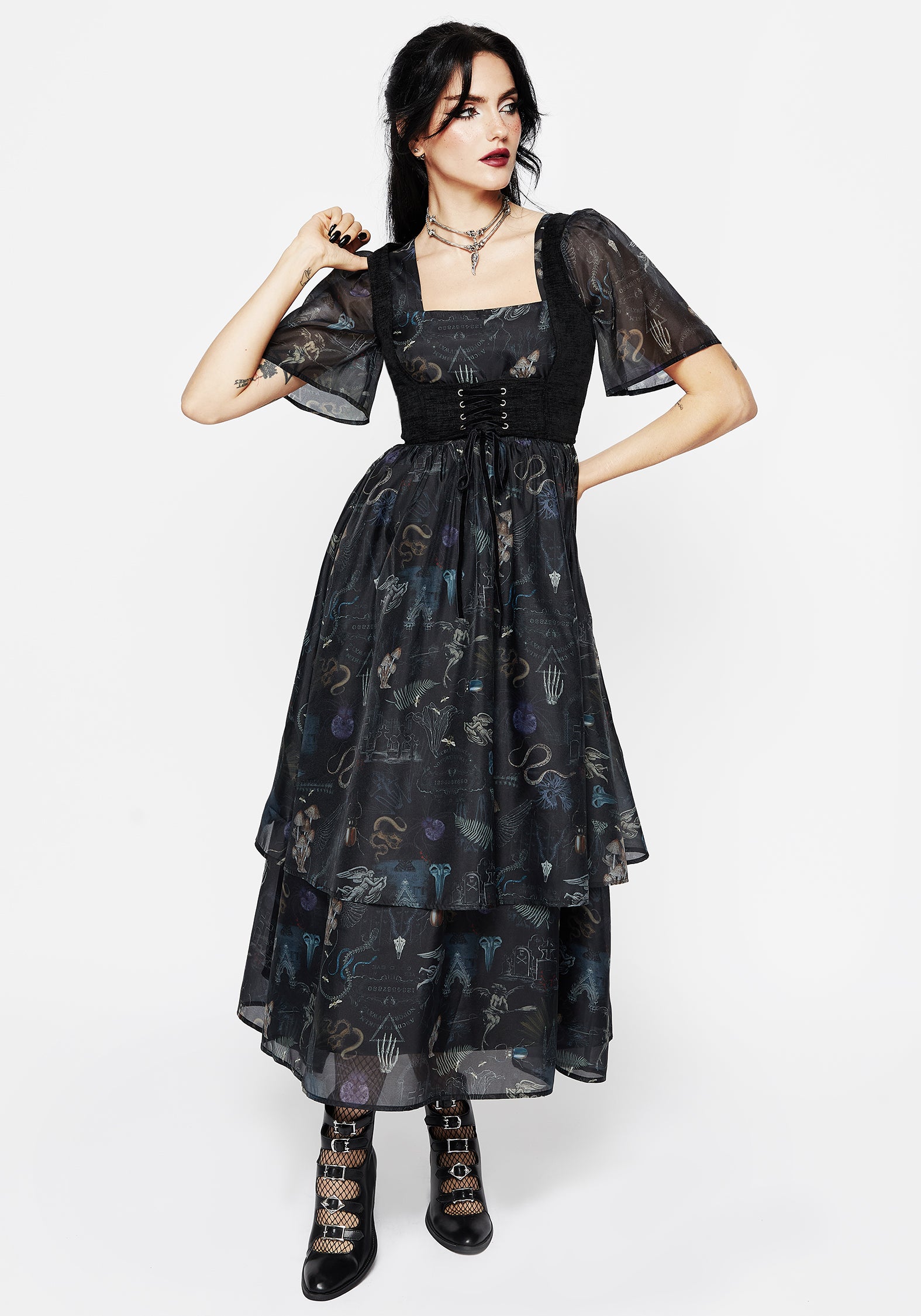 Disturbia | Florence Lace Up Harness Corset Top | Tops