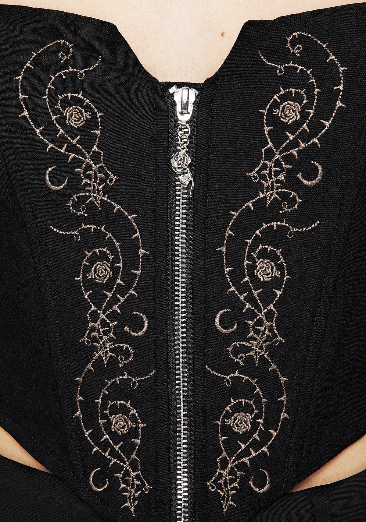 Rosethorn Embroidered Corset Top