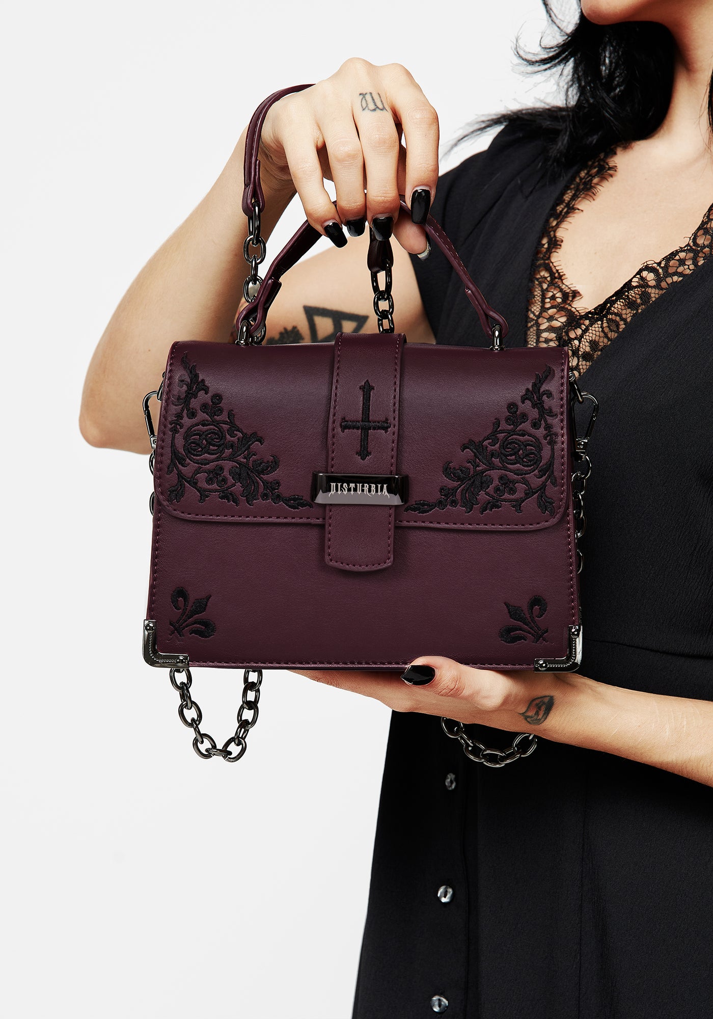 【NEIGHBORHOOD】MINI VEAL BAG AW24YH333_Elderberry_Embroider