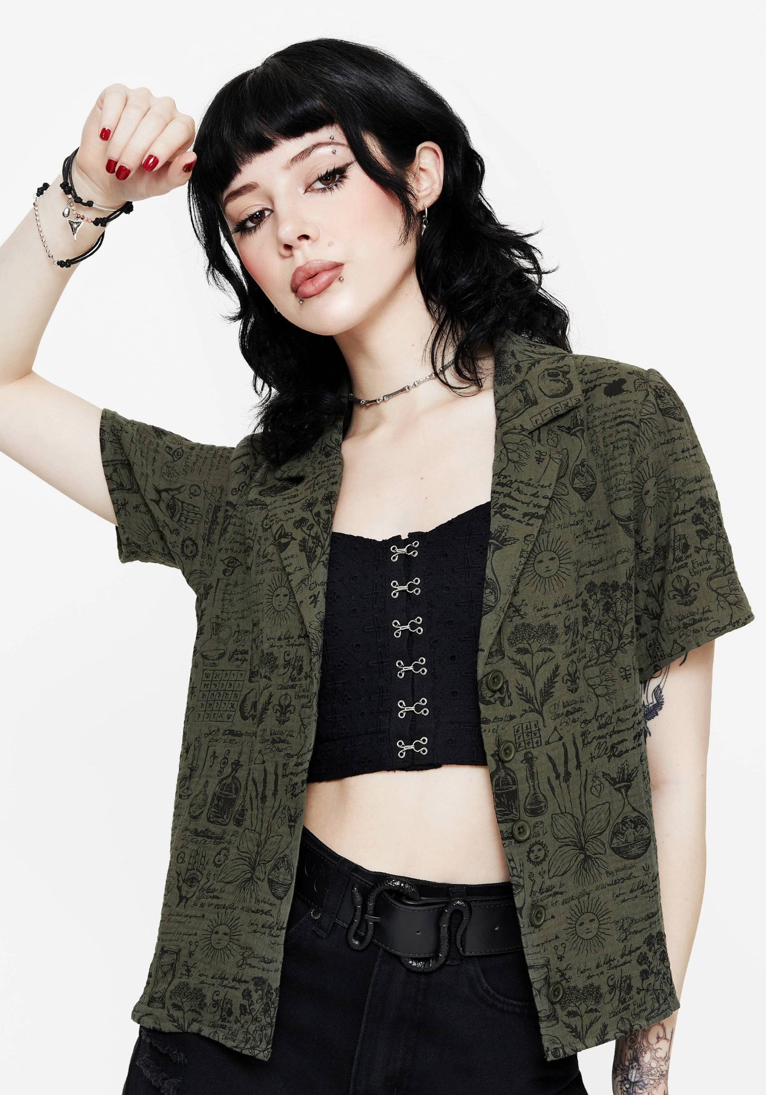Taddea Cotton Relaxed Button Up Blouse – Disturbia