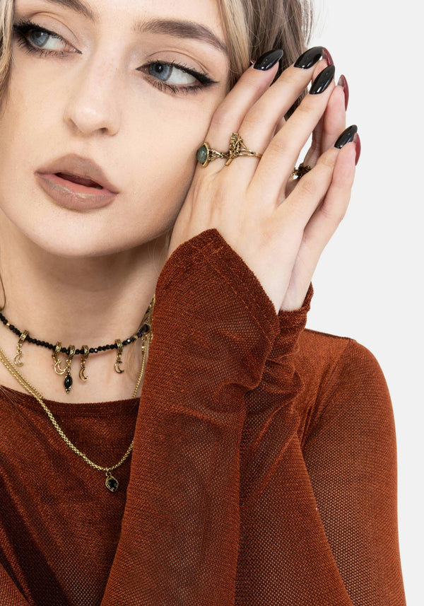 Soulthorn Long Sleeve Mesh Top