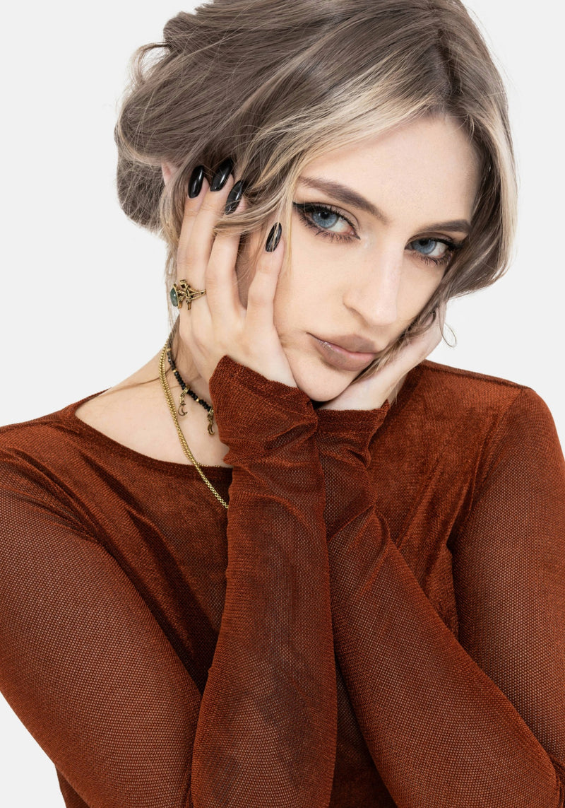 Soulthorn Long Sleeve Mesh Top