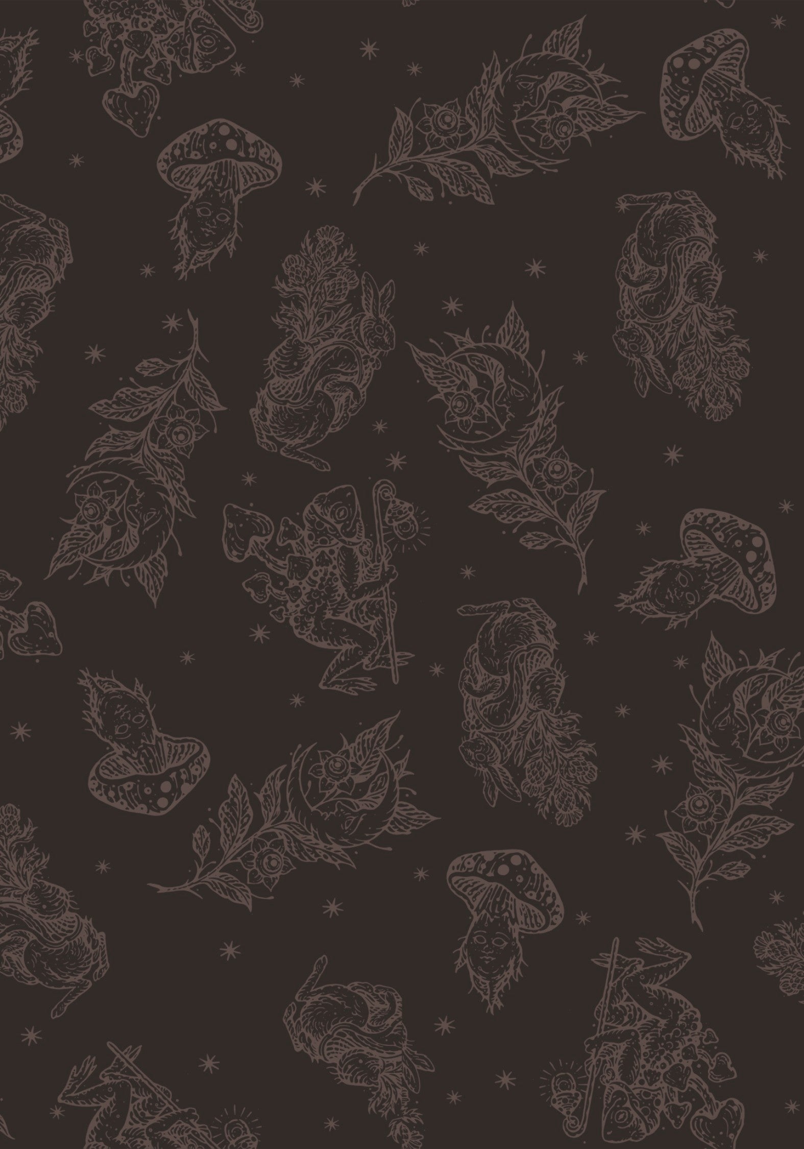 Hexborn Baba Yaga Printed Barrel Leg Denim Jean